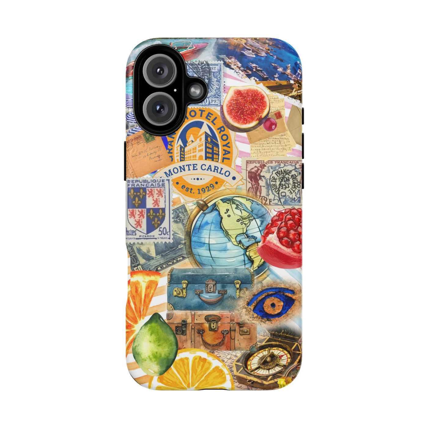 Cute European Summer Collage Phone Case, for IPhone 16 Case | Iphone 15, Iphone 14, IPhone 13 Case, 11 8 7, Samsung Galaxy S24, S23, S22, S21 Extra Protective