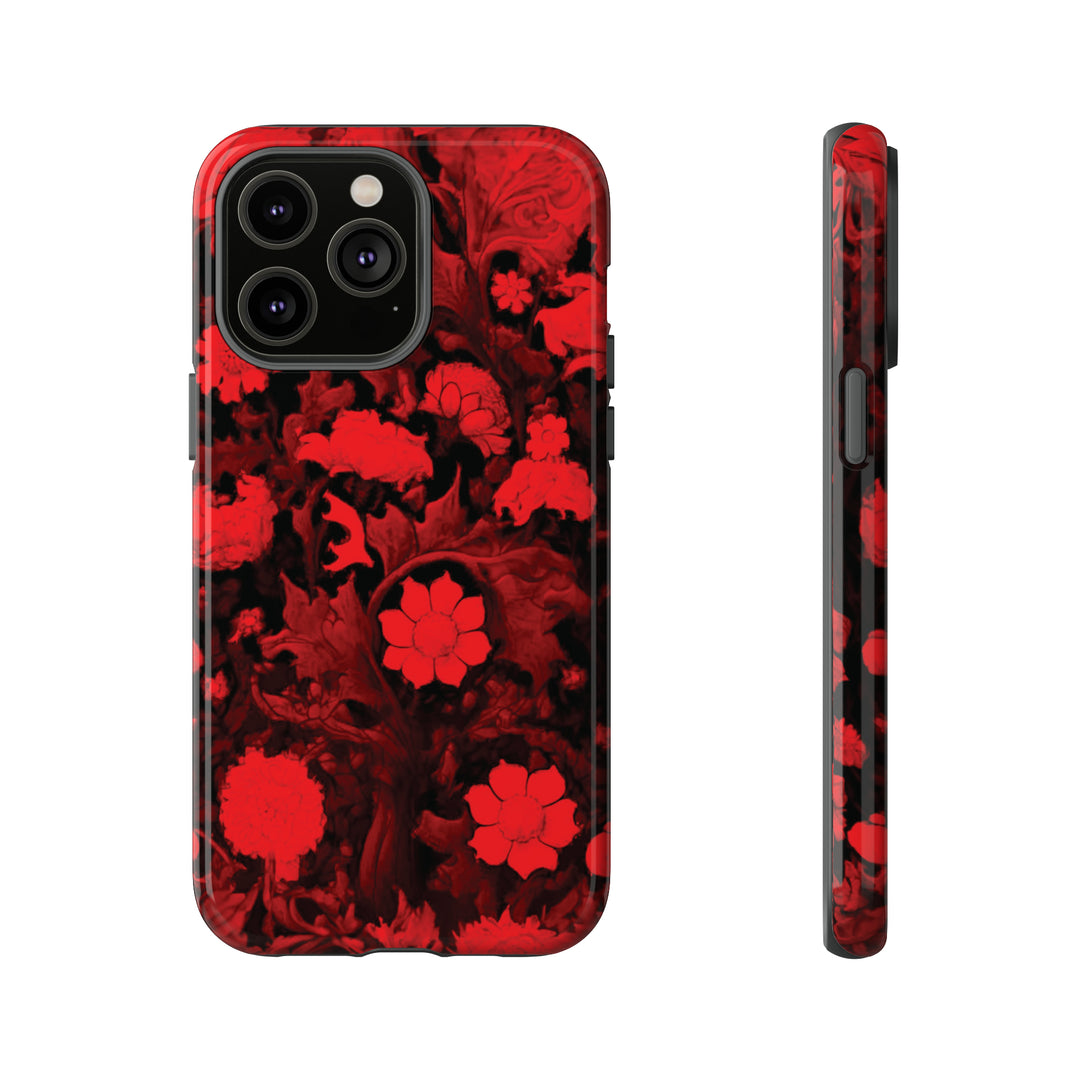 Cool Phone Case | Red Flowers, For iPhone 15 Case | iPhone 15 Pro Case, Iphone 14 Case, Iphone 14 Pro Max Case, Protective Iphone Case - Studio40ParkLane