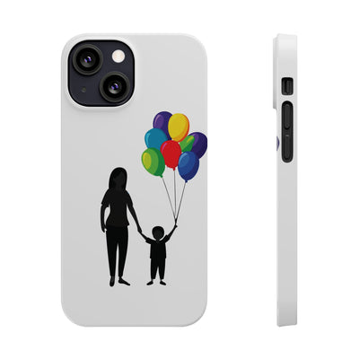 Slim Mother Child Balloons Gift for Her Cute Phone Cases for Iphone 16 Pro Max | iPhone 15 Case | iPhone 15 Pro Max Case, Iphone 14, 13, 12, 11, 10, 8, 7