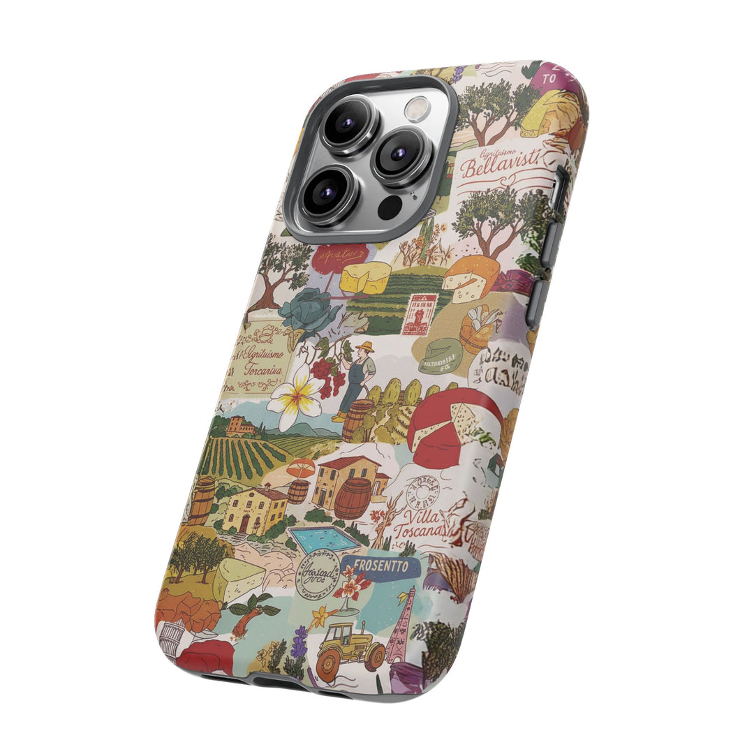Italy Tuscany Coquette Collage Tough Premium Phone Case - For iPhone 17 Pro Max iPhone 16 Pro iPhone 15 Iphone 14 Plus 13 Pro 12 11 10 XR - Studio40ParkLane
