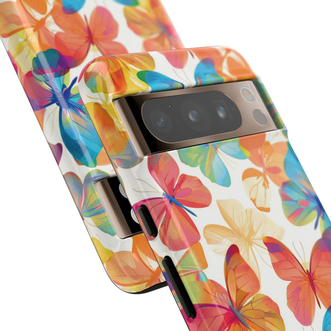 Cute Samsung Case | Cool Iphone Case | Summer Bright Butterflies, Samsung S24, S23, S22, S21, IPhone 15 Case | Iphone 14 Case, Iphone 13 Case - Studio40ParkLane