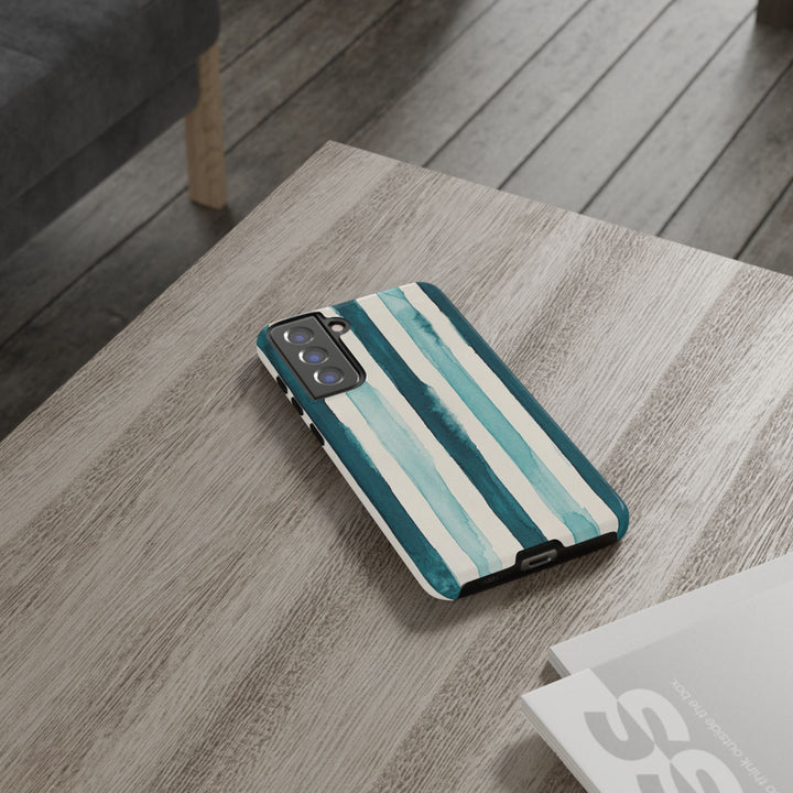 Tough Cute Green Stripes Phone Case, for IPhone 17 Pro Max | Iphone 17 Air, Iphone 16, IPhone 15, 14 13 12, Samsung Galaxy S26, S25, S24, S23