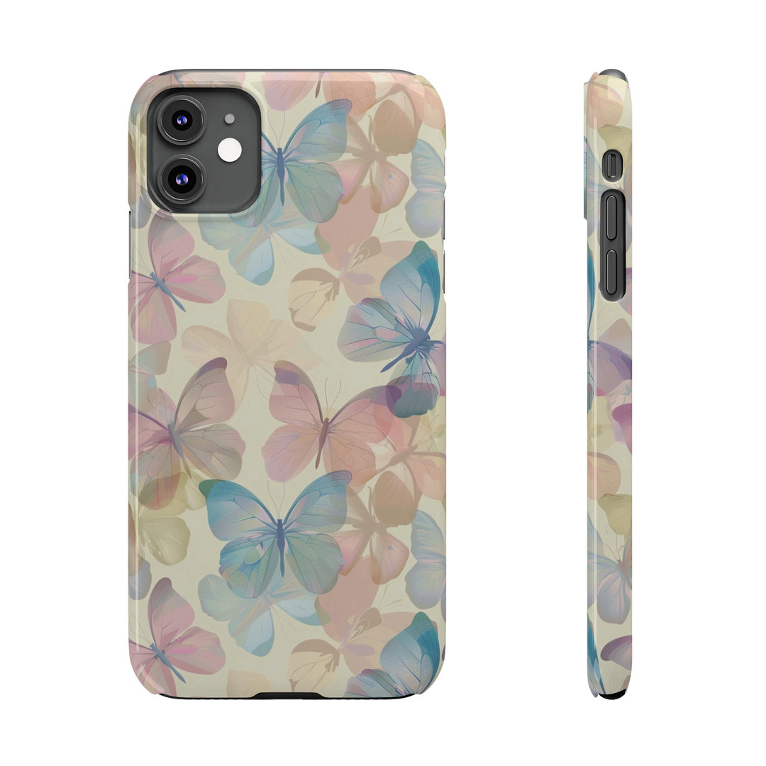 Slim Cute Phone Cases for Iphone - | iPhone 15 Case | iPhone 15 Pro Max Case, Iphone 14 Case, Iphone 14 Pro Max, Iphone 13, Summer Pastel Butterflies - Studio40ParkLane