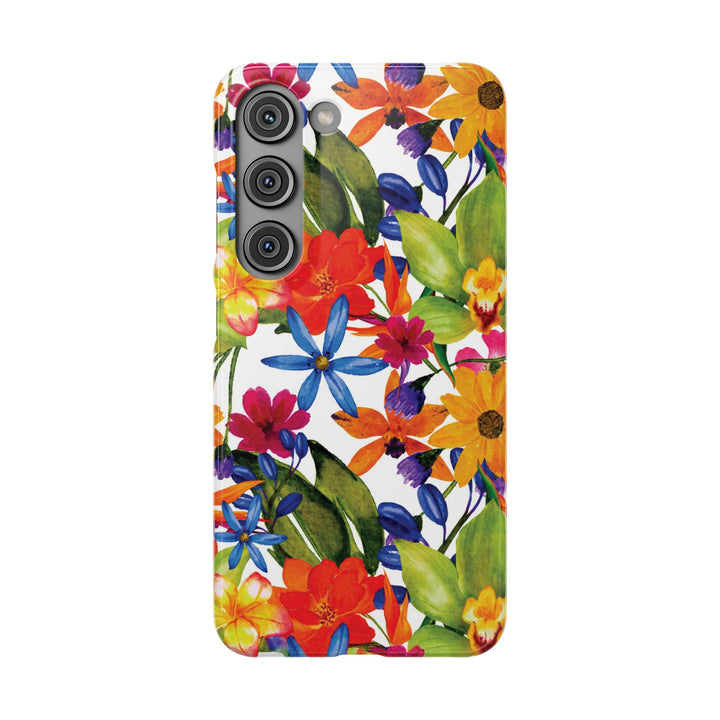 Sleek Snap Colorful Flowers Cute Phone Case for iPhone 16 15 14 13 12 11 X Xs Max Xr Pro Plus Samsung Galaxy S24 S23 S22 S21 S20 Note Ultra