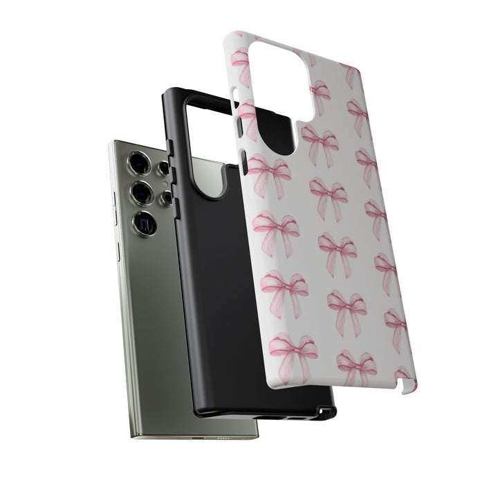 Pink Bows Cute Phone Case, for IPhone 16 Pro Max | Iphone 15, Iphone 14, IPhone 13 Case, 11 8 7, Samsung Galaxy S24, S23, S22, S21, 2 Layer Protection - Studio40ParkLane