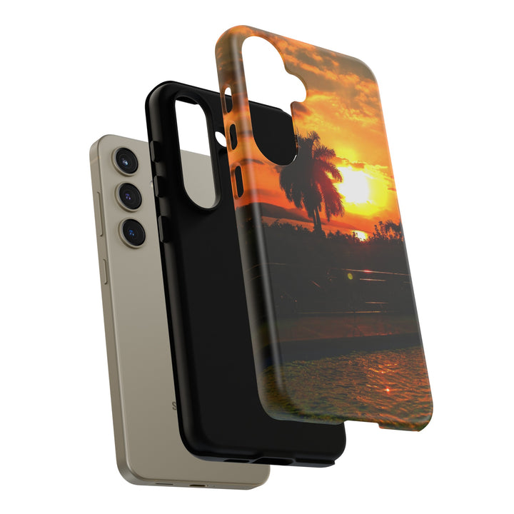 Cute Samsung Case | Cool Iphone Case | Summer Jamaica Pool Sunset, Samsung S24, S23, S22, S21, IPhone 15 Case | Iphone 14 Case, Iphone 13 Case - Studio40ParkLane