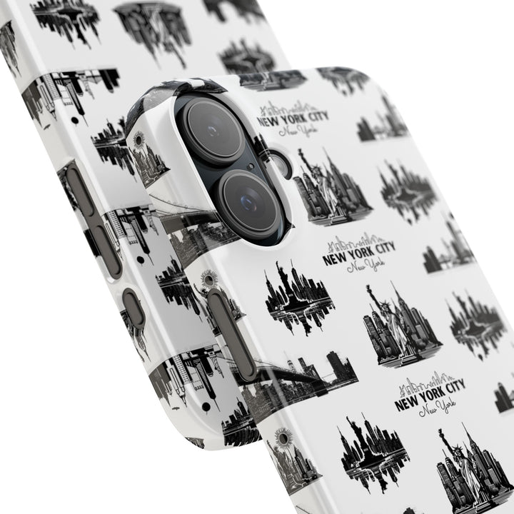 Slim New York Skyline Collage Coquette Gift for Her Cute Phone Cases for Iphone 16 Pro Max | iPhone 15 Case | iPhone 15 Pro Max Case, Iphone 14, Iphone 14 Pro Max, Iphone 13 12 11 8 7 - Studio40ParkLane