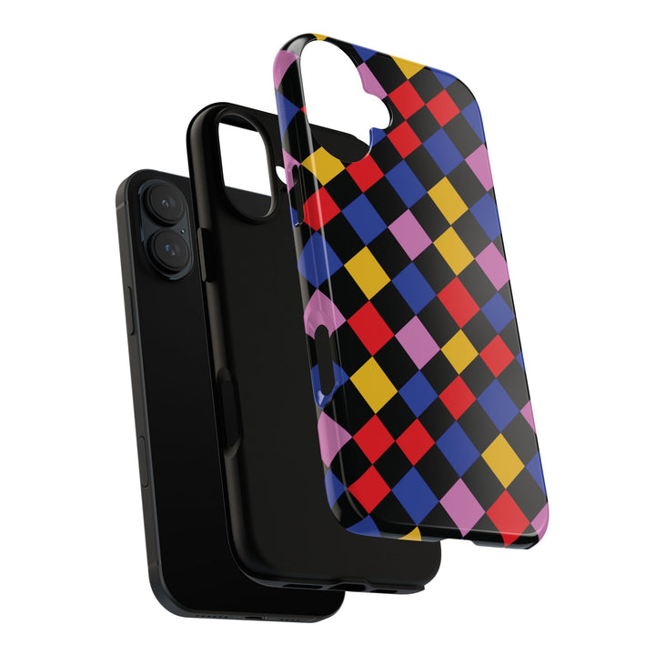 Aesthetic Tough Colorful Checkerboard Phone Case Premium - For iPhone 17 Pro Max iPhone 16 Pro iPhone 15 Iphone 14 Plus 13 Pro 12 11 10 XR - Studio40ParkLane