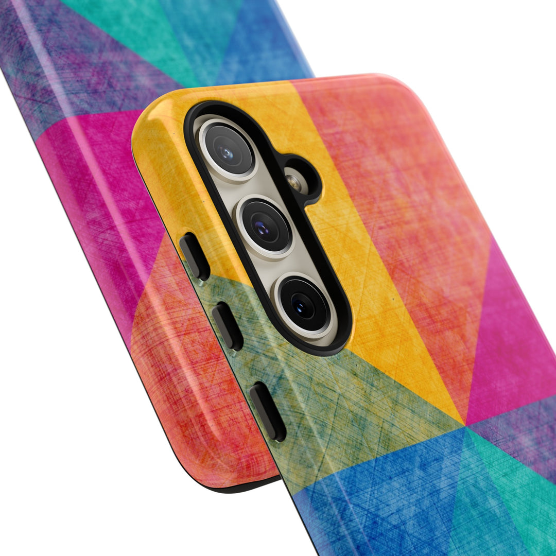 Impact Resistant, Colored Shapes, Cute Phone Cases for Samsung S24, S23, S22, S21, IPhone 15 pro Iphone 14 pro Iphone 13 IPhone 12 Iphone 11 - Studio40ParkLane
