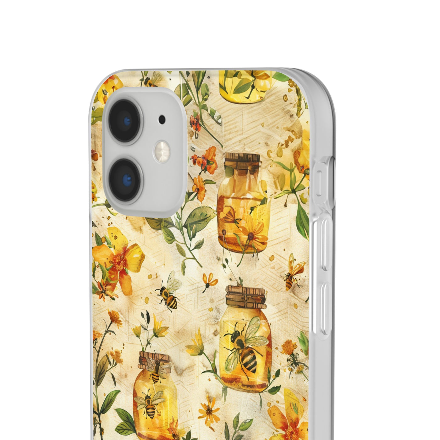 Cute Flexi Phone Cases, Honey Bees Yellow, Compatible with Samsung Galaxy S23, Samsung S22, Samsung S21, Samsung S20, Galaxy S20 Ultra