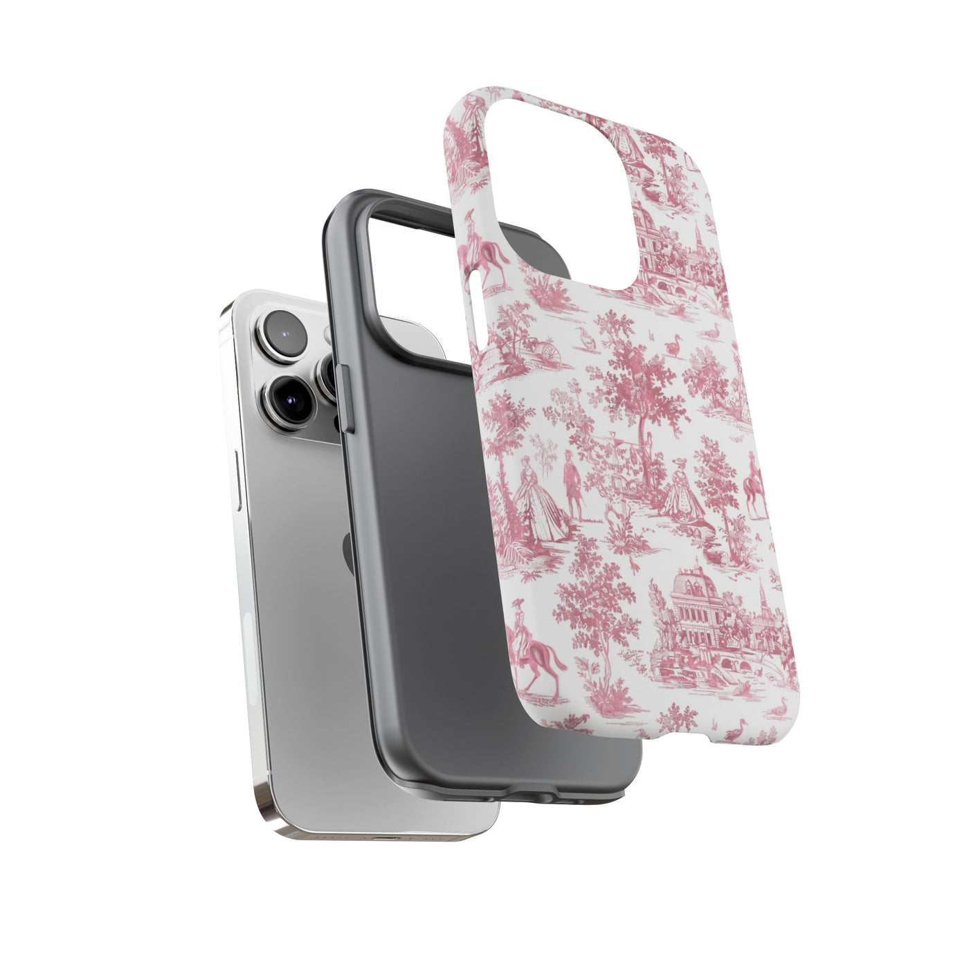 Premium Tough French Toile Gift for Her Cute Phone Cases for Samsung S25, S24, S23, S22, S21 Iphone, 16, 15, 14, 13, 12 Plus Max Pro Ultra - Studio40ParkLane