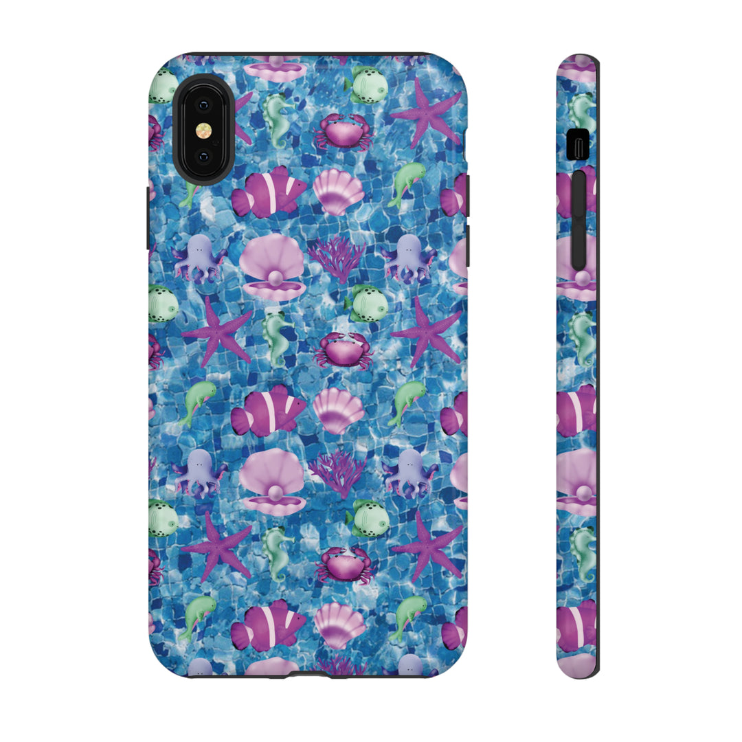 Cute IPhone Case | Blue Pink Under The Sea, iPhone 15 Case | iPhone 15 Pro Case, Iphone 14 Case, Iphone 14 Pro Max Case, Protective Iphone Case - Studio40ParkLane