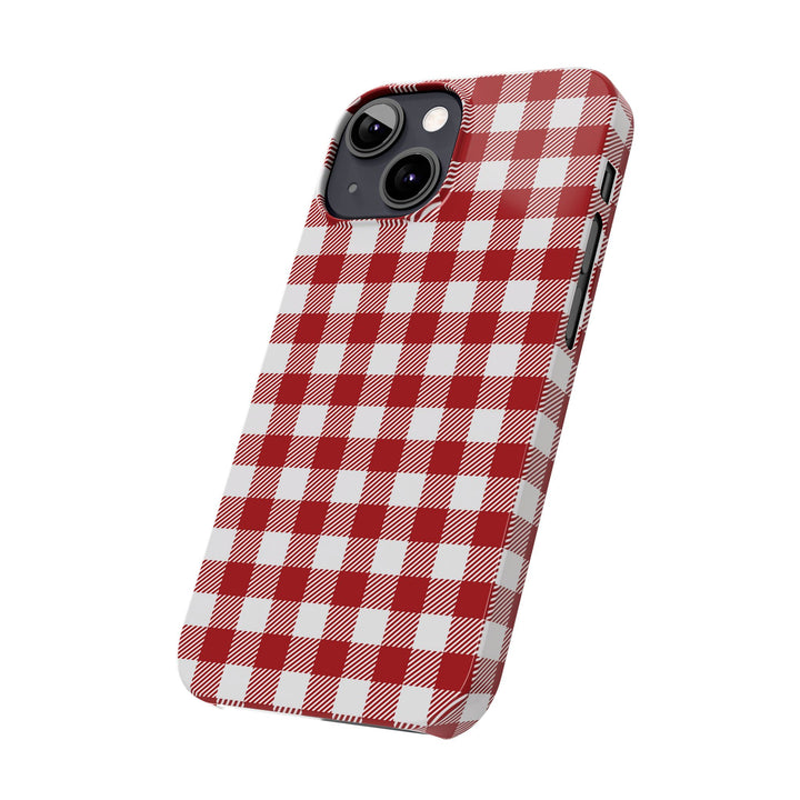 Slim Red Gingham Gift for Her Cute Phone Cases for Iphone 16 Pro Max | iPhone 15 Case | iPhone 15 Pro Max Case, Iphone 14, 13, 12, 11, 10, 8, 7 - Studio40ParkLane