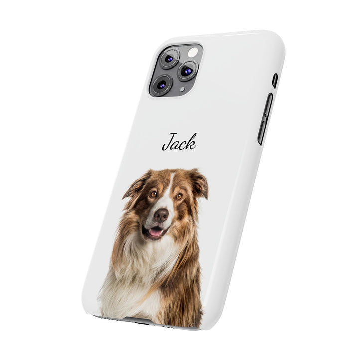 Slim Custom Personalized Pet Phone Cases Dog Phone Cases Cat Phone Cases for Iphone 16, 15, 14, 13, 12, 11, 8, 7 Custom Name Personalized Phone Case - Studio40ParkLane