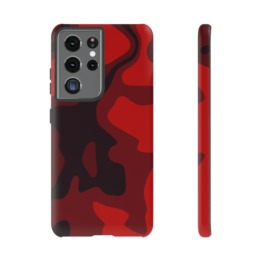 Cute Phone Case | Cool Camouflage Red Black Samsung Phone Case | Galaxy S23 Case, S22 Case, S21, S20 | 2 Layered Case - Studio40ParkLane