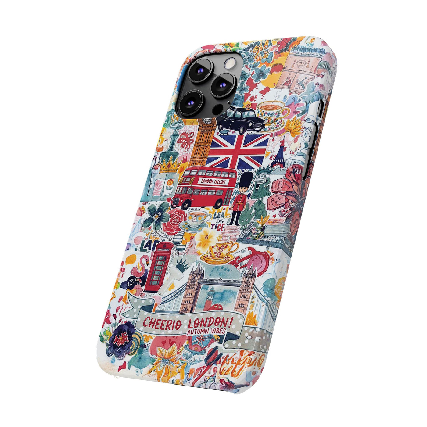 Slim London England Coquette Collage Cute Phone Case for Iphone 17 - | iPhone 16 Pro Max Case | iPhone 15 Case Iphone 14 13 12 11 10 9 8 7 - Studio40ParkLane