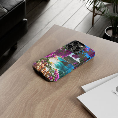 Impact Resistant, Bougainvillea Seaview, Cute Phone Cases for Samsung S24, S23, S22, S21, IPhone 15 pro Iphone 14 pro Iphone 13 IPhone 12 Iphone 11