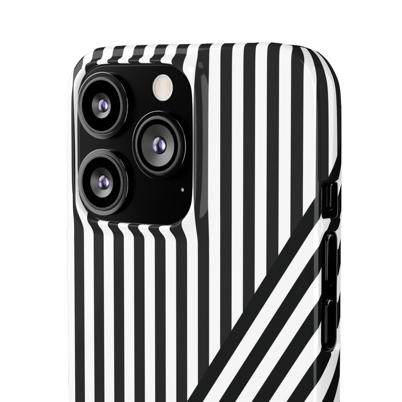 Aesthetic Black White Stripes Cute Phone Case Sleek Snap - For iPhone 17 Pro Max iPhone 16 Pro iPhone 15 Iphone 14 Plus 13 Pro 12 11 10 Gift - Studio40ParkLane
