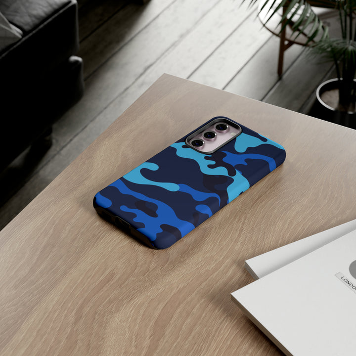 Cute Samsung Phone Case | Aesthetic Samsung Phone Case | Galaxy S23, S22, S21, S20 | Blue Camouflage, Protective Phone Case - Studio40ParkLane