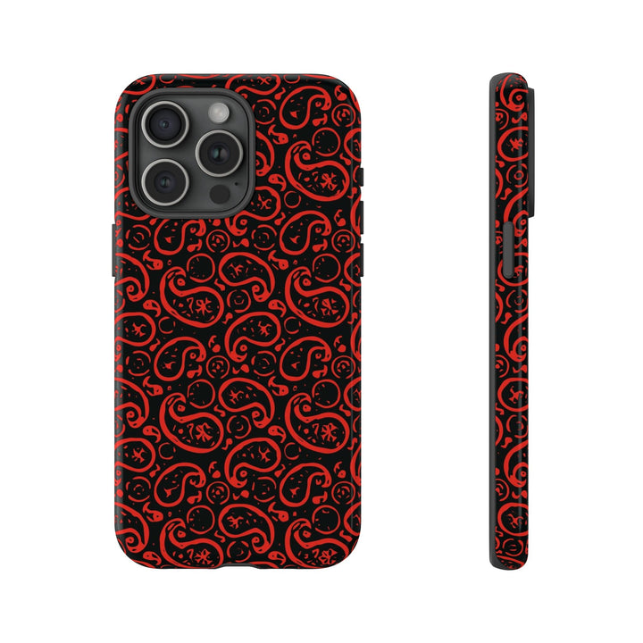 Cute IPhone Case | iPhone 15 Case | iPhone 15 Pro Max Case, Iphone 14 Case, Iphone 14 Pro Max Case IPhone Case for Art Lovers, Paisley Red - Studio40ParkLane