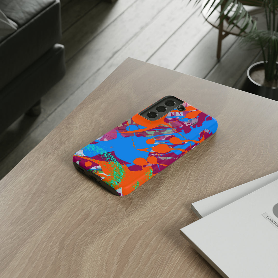 Samsung Galaxy Phone Case | Galaxy S23, S22, S21, S20 | Luxury Case Double Layered | Impact Resistant | Fashionable - Paint Spill 1 - Studio40ParkLane