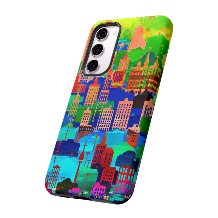Cute Samsung Case | Cool Iphone Case | Summer City Skyline, Samsung S24, S23, S22, S21, IPhone 15 Case | Iphone 14 Case, Iphone 13 Case - Studio40ParkLane