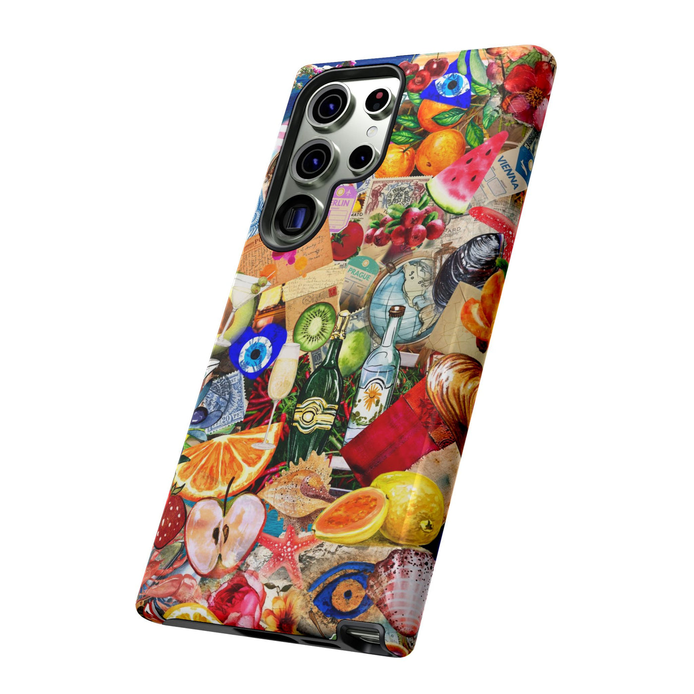 Fruity European Summer Impact Resistant Cute Phone Cases for Samsung S24, S23, S22, S21, IPhone 15 pro Iphone 14 pro Iphone 13 IPhone 12 Iphone 11