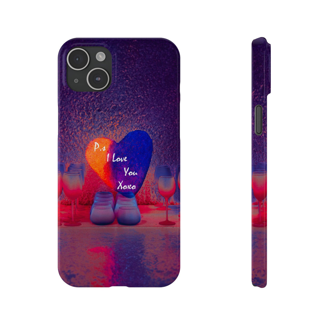 Slim Cute Phone Cases for Iphone - | iPhone 15 Case | iPhone 15 Pro Max Case, Iphone 14 Case, Iphone 14 Pro Max, Iphone 13, PS I Love You Heart - Studio40ParkLane