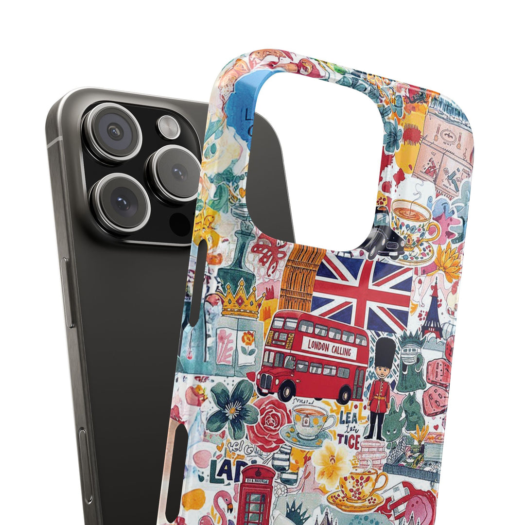 Slim London England Coquette Collage Cute Phone Case for Iphone 17 - | iPhone 16 Pro Max Case | iPhone 15 Case Iphone 14 13 12 11 10 9 8 7 - Studio40ParkLane