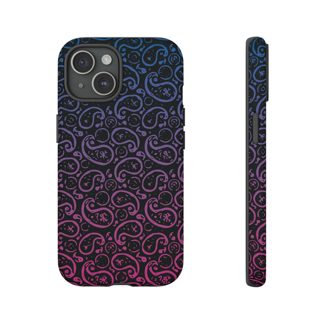 Cute IPhone Case | iPhone 15 Case | iPhone 15 Pro Max Case, Iphone 14 Case, Iphone 14 Pro Max Case IPhone Case for Art Lovers, Paisley Blue Pink - Studio40ParkLane