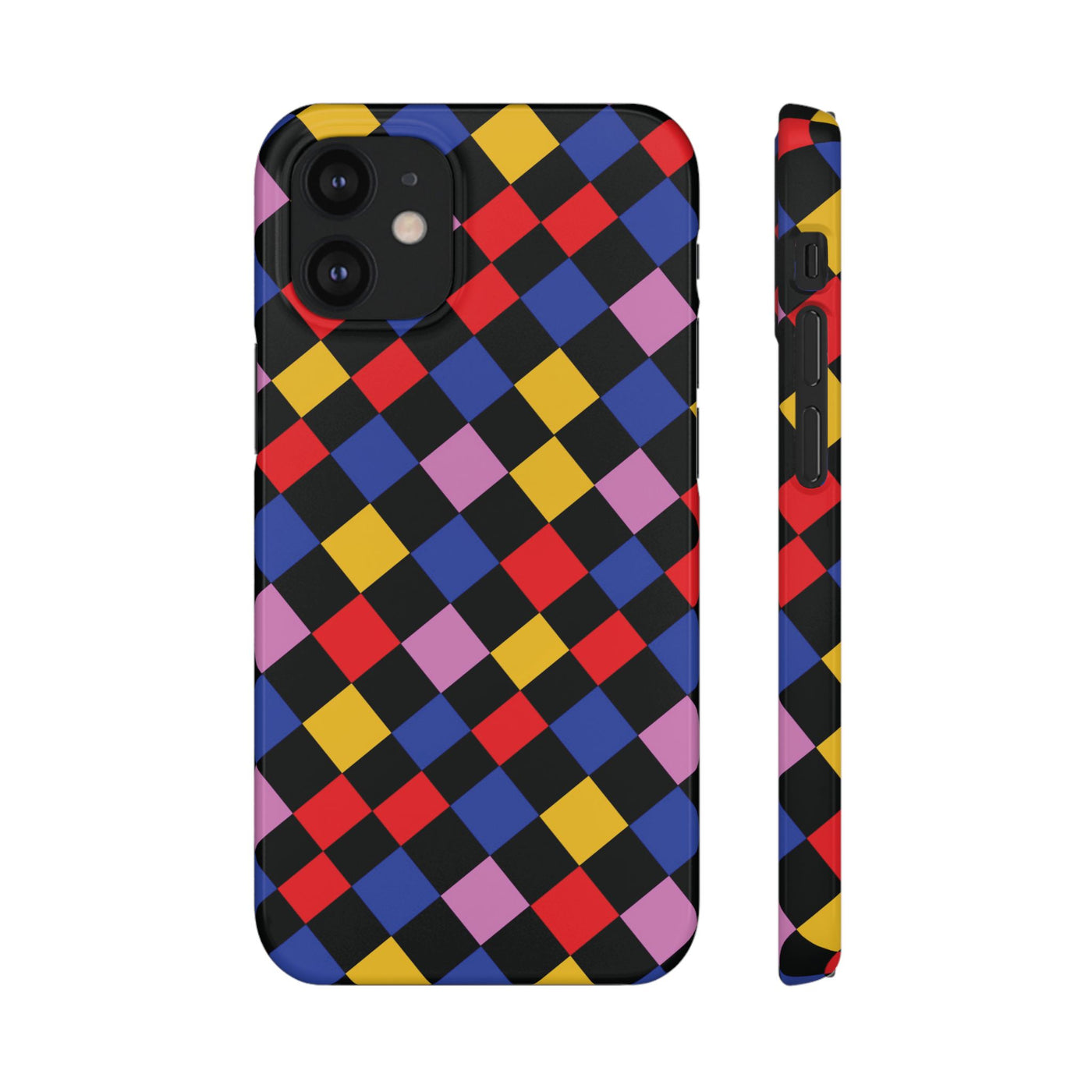 Colorful Checkerboard Cute Phone Case - Sleek Snap - for iPhone 16 15 14 13 12 11 Max Pro Plus Samsung Galaxy S24 S23 S22 S21 S20 Plus Ultra - Studio40ParkLane