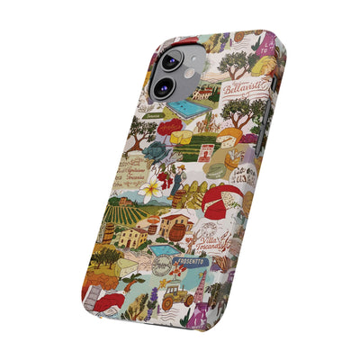 Slim Italy Tuscany Coquette Collage Cute Phone Case for Iphone 17 - | iPhone 16 Pro Max Case | iPhone 15 Case Iphone 14 13 12 11 10 9 8 7 - Studio40ParkLane