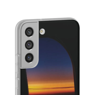 Cute Flexi Samsung Phone Cases, Airplane Sunset Galaxy S23 Phone Case, Samsung S22 Case, Samsung S21 Case, S20 Plus