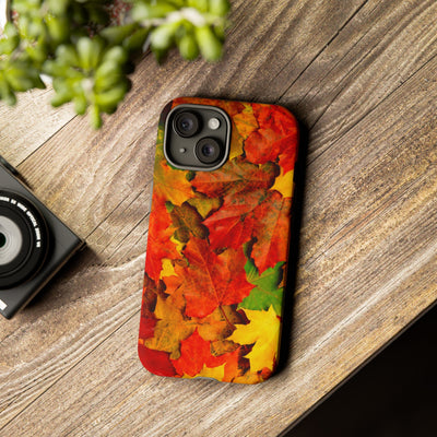 Fall Leaves Impact Resistant, Cute Phone Cases for Samsung S24, S23, S22, S21, IPhone 15 pro Iphone 14 pro Iphone 13 IPhone 12 Iphone 11