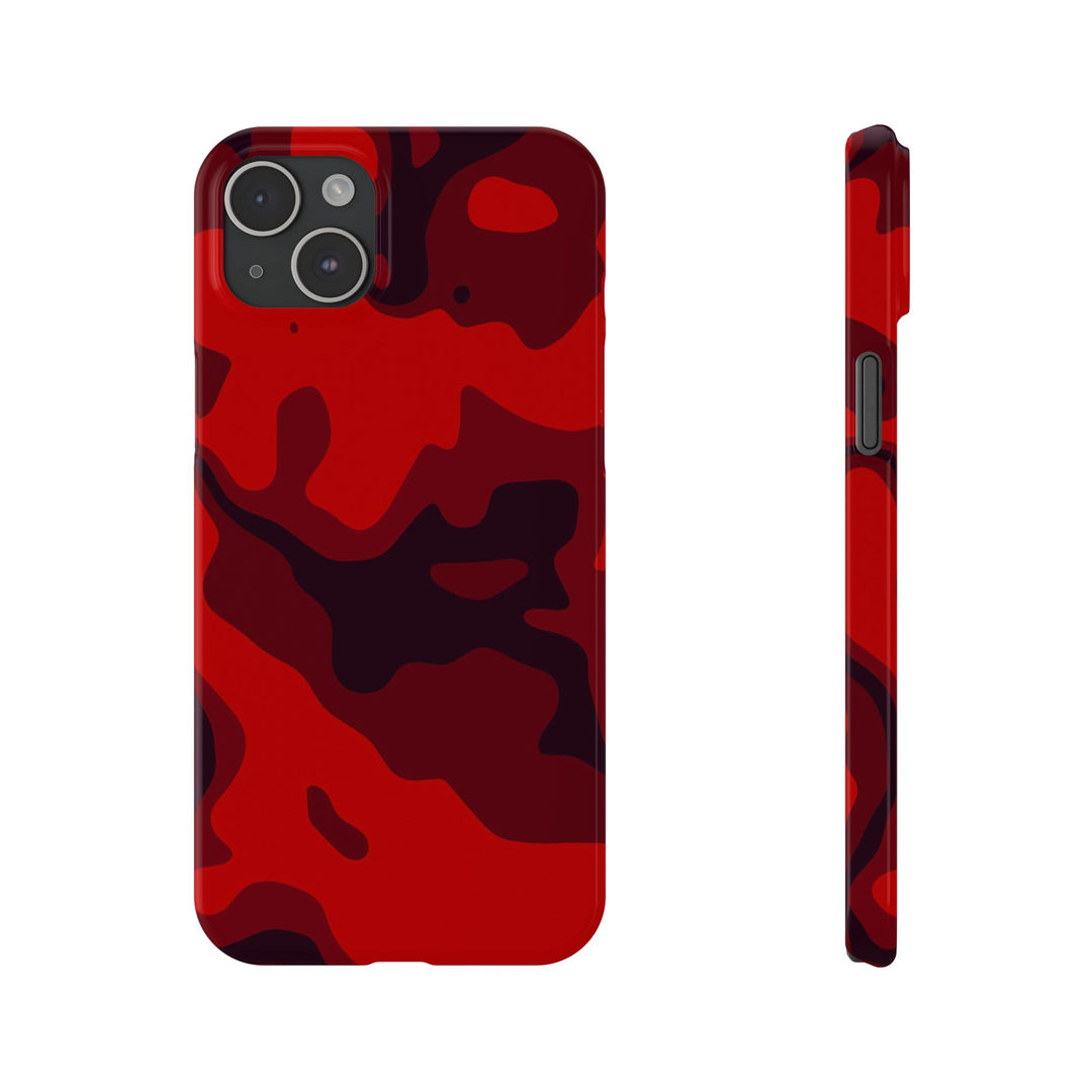 Slim Cute Phone Cases for Iphone - | iPhone 15 Case | iPhone 15 Pro Max Case, Iphone 14 Case, Iphone 14 Pro Max, Iphone 13, Red Camo Camouflage - Studio40ParkLane