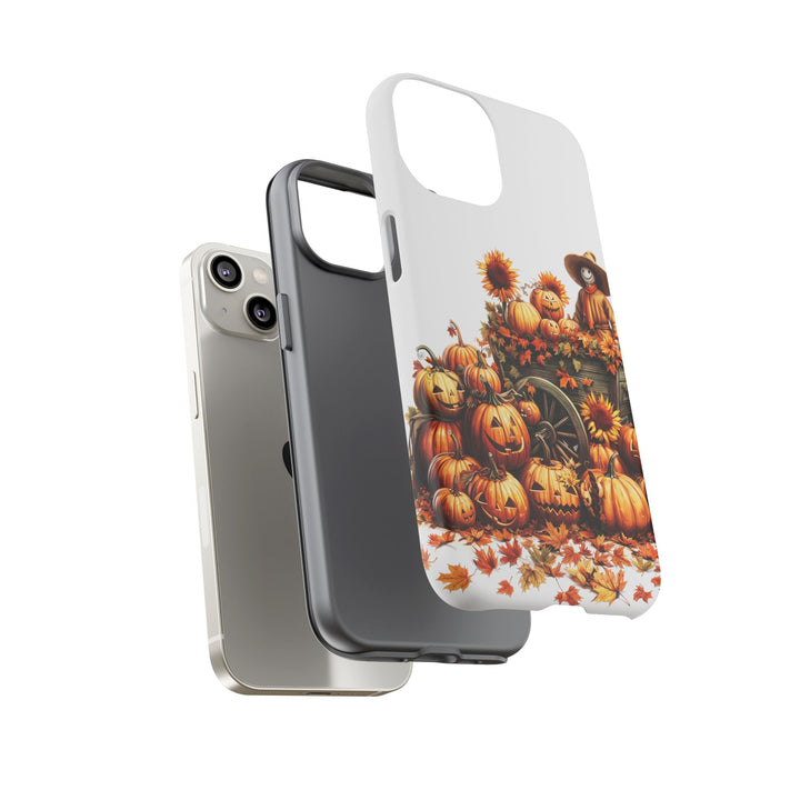 Impact Resistant, Fall Leaves Scarecrow, Cute Phone Cases for Samsung S24, S23, S22, S21, IPhone 15 pro Iphone 14 pro Iphone 13 IPhone 12 Iphone 11 - Studio40ParkLane