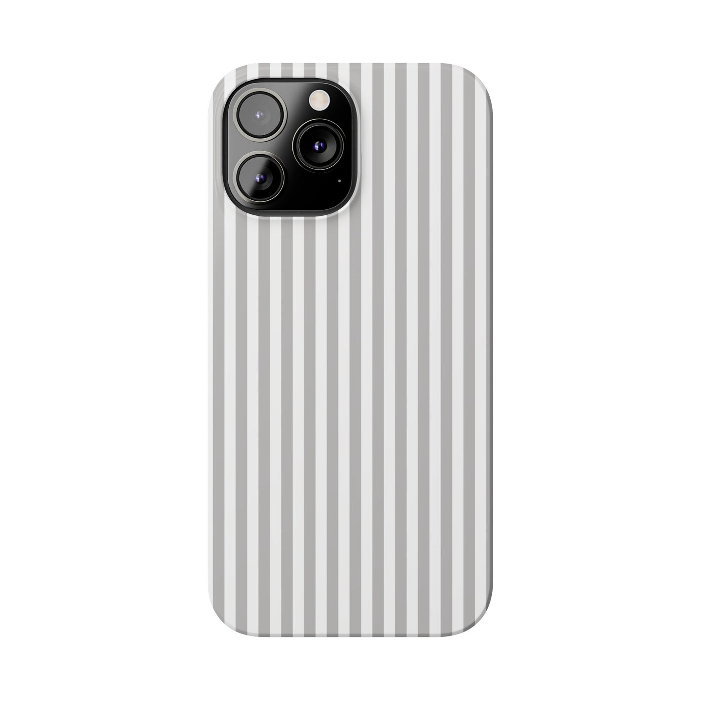 Slim Light Grey Striped Cute Phone Case for Iphone 16 - | iPhone 15 Pro Max Case | iPhone 14 Case Iphone 13 12 11 10 9 8 7 Gift for Her - Studio40ParkLane