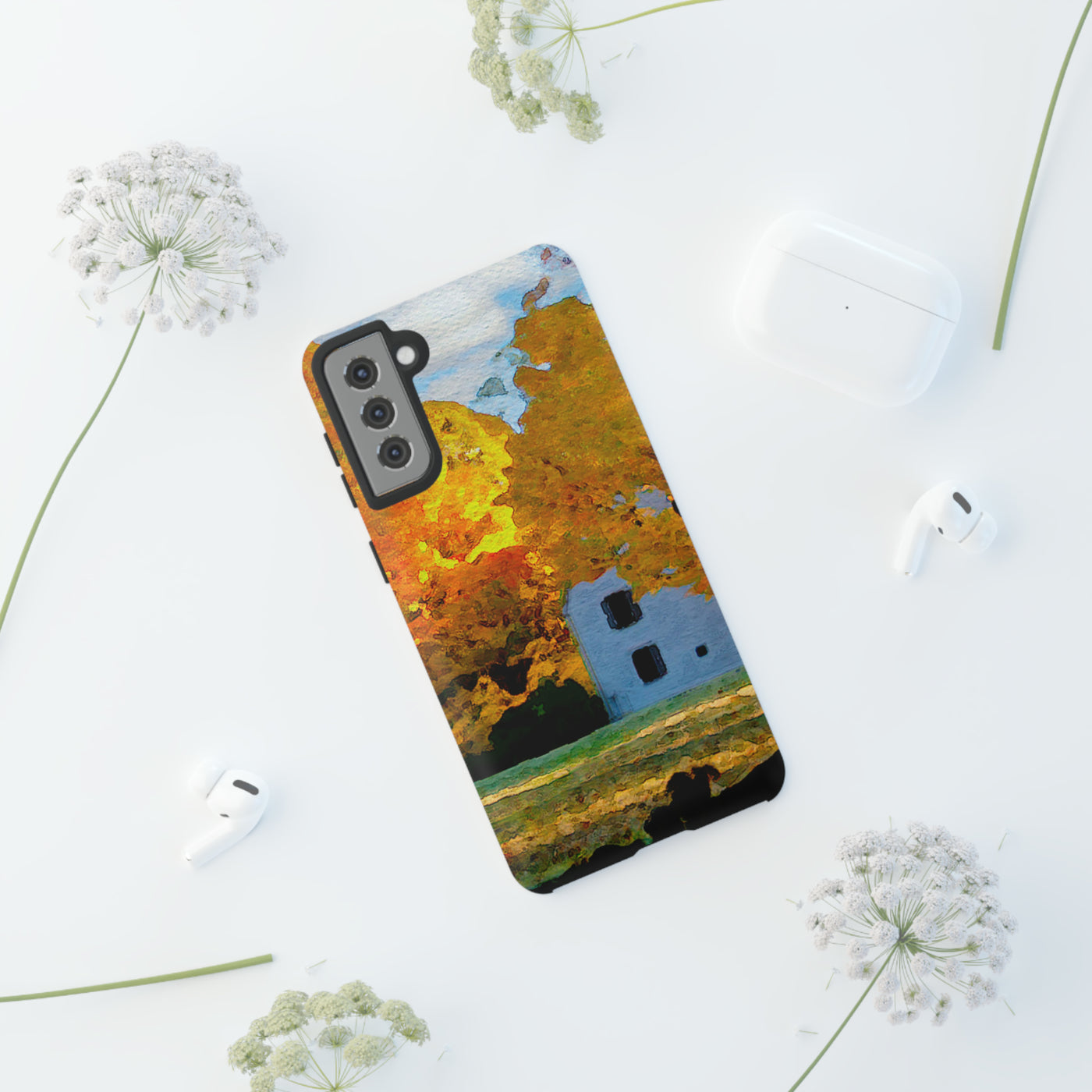 Cute Samsung Phone Case | Aesthetic Samsung Phone Case | Galaxy S23, S22, S21, S20 | New England Fall, Protective Phone Case