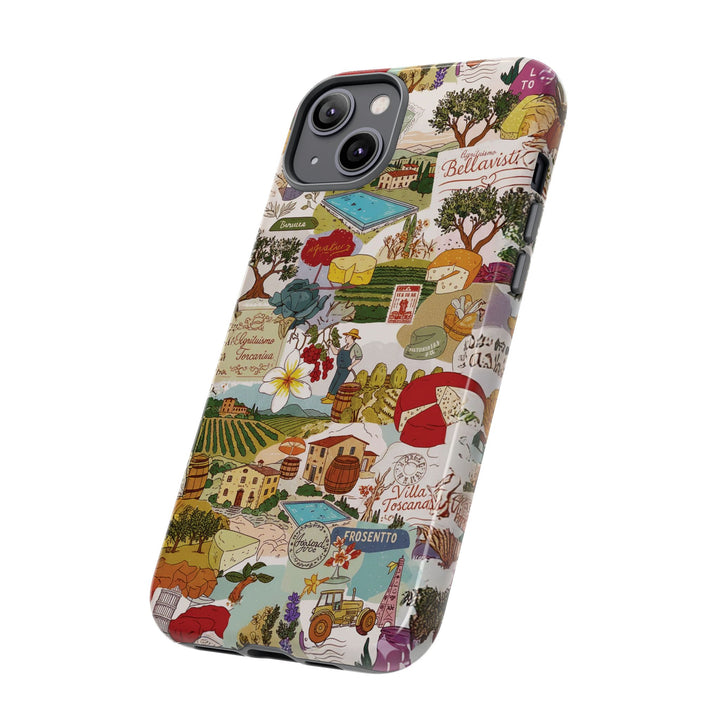 Italy Tuscany Coquette Collage Tough Premium Phone Case - For iPhone 17 Pro Max iPhone 16 Pro iPhone 15 Iphone 14 Plus 13 Pro 12 11 10 XR - Studio40ParkLane