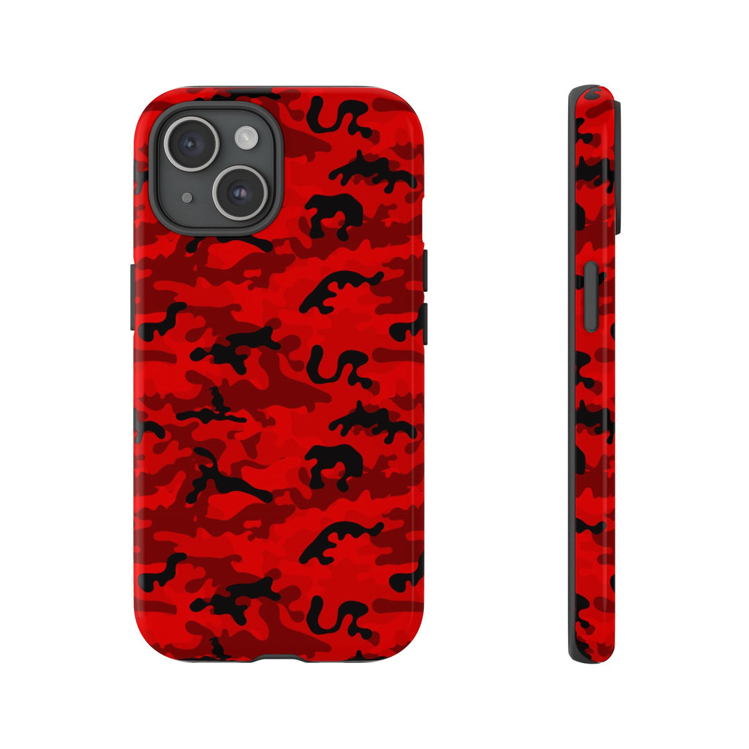 Impact Resistant, Red Camo Camouflage, Cute Phone Cases for Samsung S24, S23, S22, S21, IPhone 15 pro Iphone 14 pro Iphone 13 IPhone 12 Iphone 11 - Studio40ParkLane