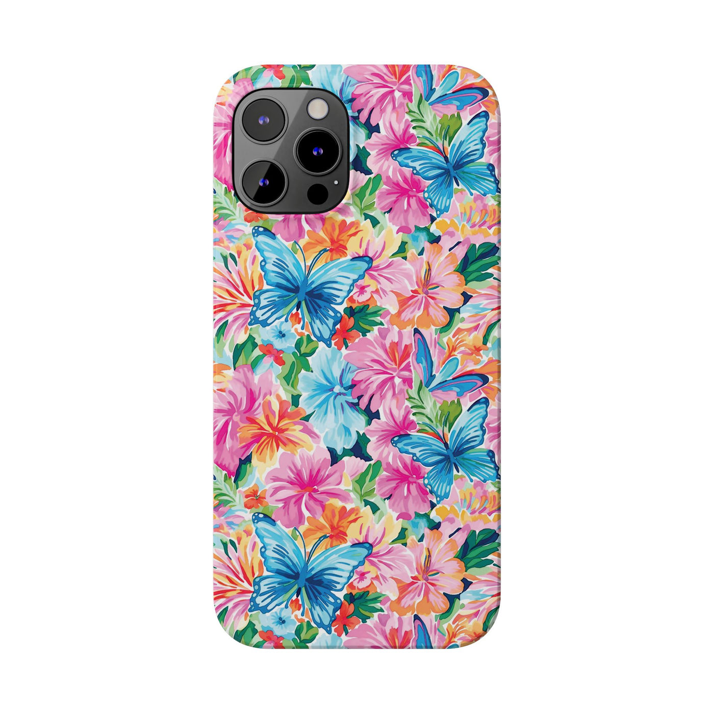 Slim Butterflies Flowers Gift for Her Cute Phone Cases for Iphone 16 Pro Max | iPhone 15 Case | iPhone 15 Pro Max Case, Iphone 14, 13, 12, 11, 10, 8, 7