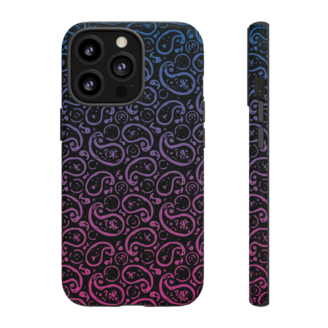 Cute IPhone Case | iPhone 15 Case | iPhone 15 Pro Max Case, Iphone 14 Case, Iphone 14 Pro Max Case IPhone Case for Art Lovers, Paisley Blue Pink - Studio40ParkLane