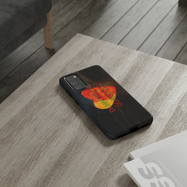 Cute Samsung Phone Case | Aesthetic Samsung Phone Case | Sunset Heart | Galaxy S23, S22, S21, S20 | Luxury Double Layer | Cool - Studio40ParkLane