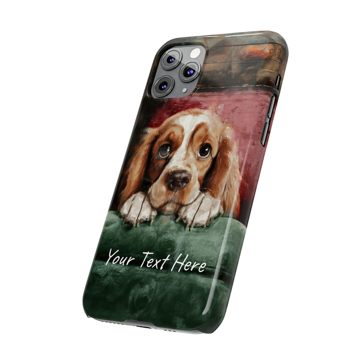 Slim Personalized Cute iPhone Cases - | iPhone 15 Case | iPhone 15 Pro Max Case, Iphone 14 Case, Iphone 14 Pro Max, Iphone 13, Cocker Spaniel Dog - Studio40ParkLane
