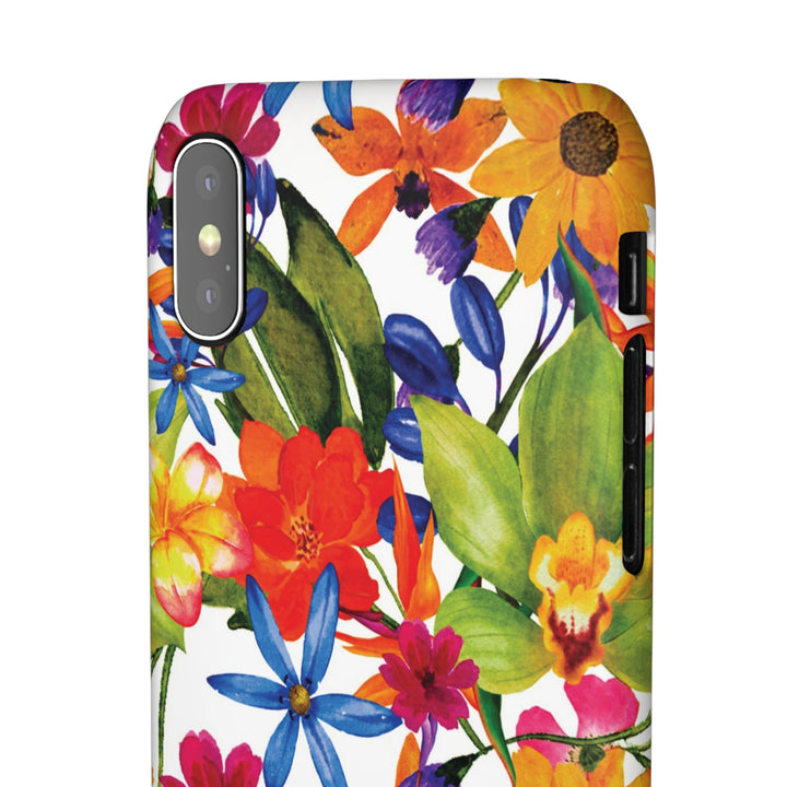 Sleek Snap Colorful Flowers Cute Phone Case for iPhone 16 15 14 13 12 11 X Xs Max Xr Pro Plus Samsung Galaxy S24 S23 S22 S21 S20 Note Ultra