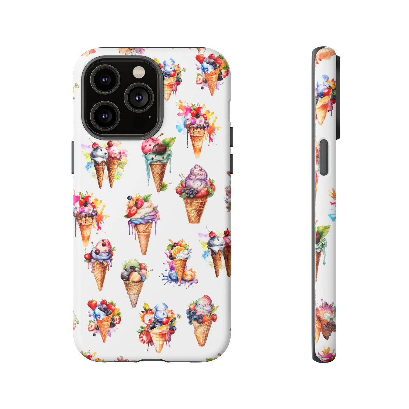 Impact Resistant, Summer Icecream, Cute Phone Cases for Samsung S24, S23, S22, S21, IPhone 15 pro, Iphone 14 pro, Iphone 13 IPhone 12, Iphone 11