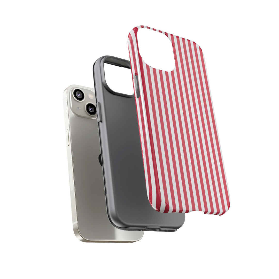 Tough Premium Winterberry Stripes Phone Case Gift for Her - For Apple iPhone 16 Pro Max 16e iPhone 15 Pro iPhone Iphone 14 Plus 13 Pro 12 SE XR - Studio40ParkLane