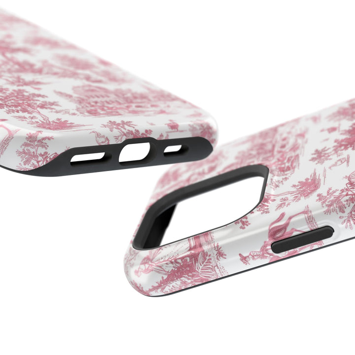 French Pink Toile Magsafe Cute Phone Case for Iphone Gift for Her, iPhone 16 Case | iPhone 15 Pro Max Case, Iphone 14, Iphone 14 Pro Max, Iphone 13, Iphone 12 - Studio40ParkLane