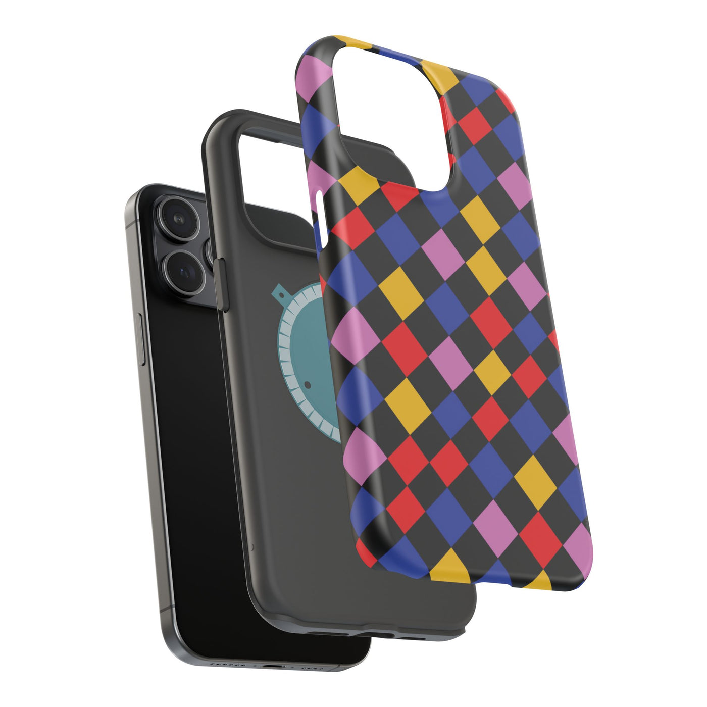 Aesthetic Colorful Checkerboard Tough Magsafe Phone Case - For iPhone 17 Pro Max iPhone 16 Pro iPhone 15 Iphone 14 Plus 13 Pro 12 11 Gift - Studio40ParkLane