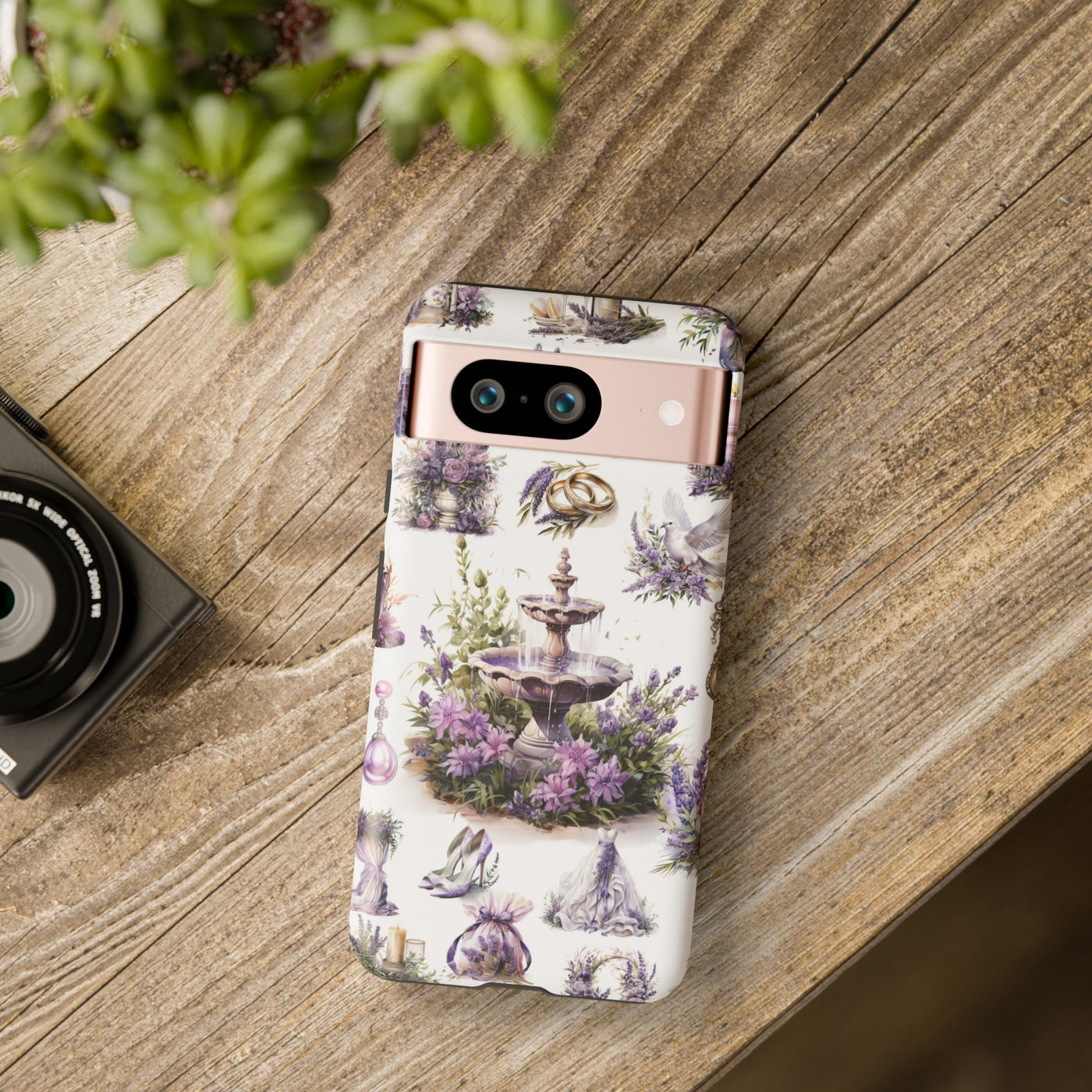 Impact Resistant, Lavender Wedding, Cute Phone Cases for Samsung S24, S23, S22, S21, IPhone 15 pro Iphone 14 pro Iphone 13 IPhone 12 Iphone 11